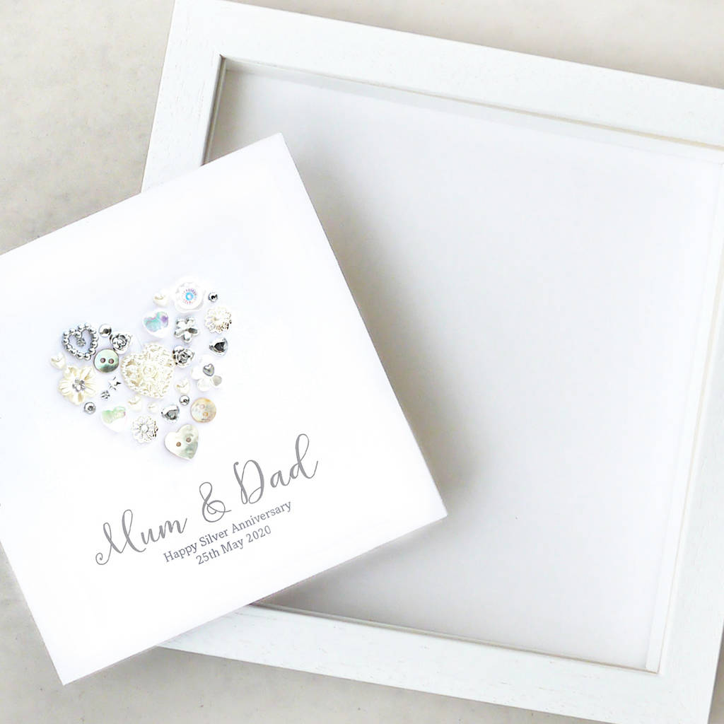 Personalised Silver Wedding Anniversary Card By Sweet Dimple