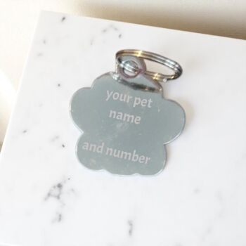 Personalised Engraved Dog Tag – Paw Or Bone Shape, 3 of 8