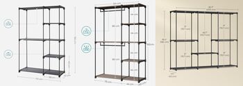 Portable Freestanding Wardrobe Closet Organize, 2 of 10