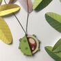 Wooden Conker Necklace, Colourful Autumn Keepsake, thumbnail 2 of 5