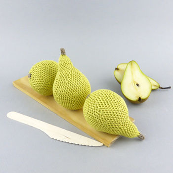 Pear Crochet Soft Toy, 5 of 8