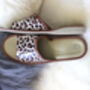 Leopard Leather Open Toe Slippers By Onaie, thumbnail 4 of 4