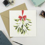 Mistletoe Christmas Card, thumbnail 2 of 3