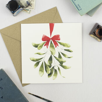 Mistletoe Christmas Card, 2 of 3