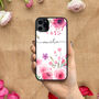 Personalised iPhone Case Pink Flowers, thumbnail 1 of 2