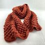 Fair Trade Chunky Oversized Boho Bobble Wool Scarf, thumbnail 6 of 12