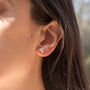 Super Dainty Pearl Stud Earrings, thumbnail 2 of 9