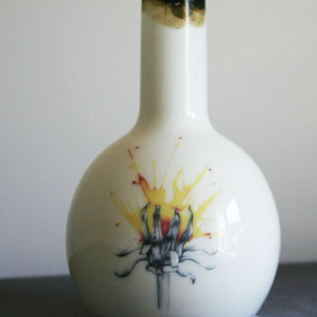 Tall Stem Ceramic Vase Dandelion, 2 of 2