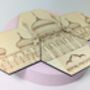 Brighton Royal Pavilion Coasters Set Of Four Maple Wood, thumbnail 8 of 9