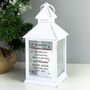 Personalised Christmas Memorial White Lantern, thumbnail 1 of 5