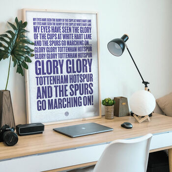 Tottenham Hotspur Glory Glory Song Print, 3 of 3