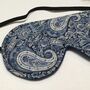 Cotton Eye Mask In Liberty Of London Blue Paisely, thumbnail 3 of 3
