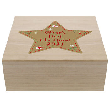 Personalised Christmas Star Keepsake Box, 6 of 6