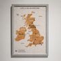 UK Pin Map Travel Gift Cork Board, thumbnail 7 of 7