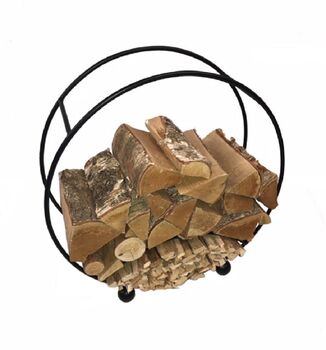 Solid Steel Circular Log Basket Made In Britain, 2 of 3