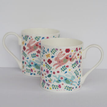 Dancing Hares Mug, 3 of 4