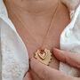 Triple Love Heart Charm Necklace, thumbnail 4 of 5