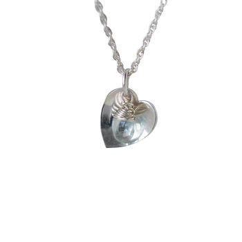 Topaz Silver Heart Pendant, 9 of 10
