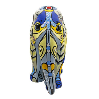 Hand Painted Butterfly Celebration Collectible Elephant, 4 of 10
