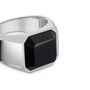 Black Onyx Octagonal Signet Ring 925 Solid Silver, thumbnail 3 of 4