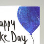 Happy Cake Day Balloon Card, thumbnail 2 of 8