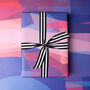 Luxury Stained Glass Wrapping Paper | Blues And Pinks, thumbnail 1 of 5