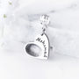 Silver Fingerprint Heart Charm With Fitting, thumbnail 2 of 7