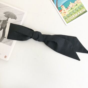 Black Large Bow Hair Clip, Bow Barrette, 4 of 4