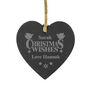 Personalised Christmas Wishes Slate Decoration, thumbnail 2 of 2