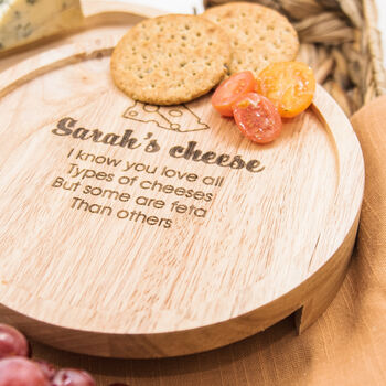 Personalised Deep Groove Cheese Chopping Board, 3 of 4