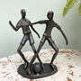 Pair Of Footballers Sculpture, thumbnail 1 of 4