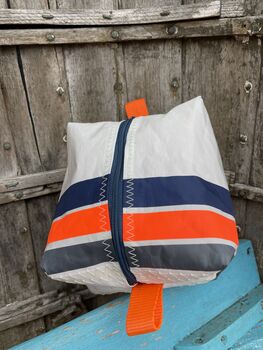 Little Upcycled Sailcloth Wash Bag, 4 of 6