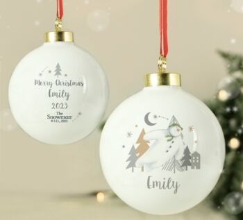 Personalised The Snowman Magical Adventure Bauble, 3 of 4