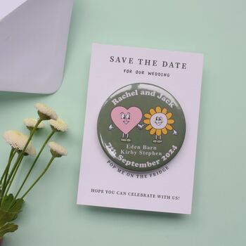 Fun Character Wedding Save The Date Magnet, 4 of 8