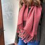 Handwoven Alpaca Houndstooth Scarf, thumbnail 3 of 10