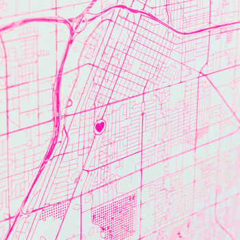 Textures Style Full Rectangular Risograph Map Print, 4 of 7
