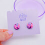 Large Abstract Neon Dash Stud Earrings, thumbnail 1 of 4