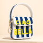 Beaded 'Ciao Bella' Mini Handbag Keyring And Bag Charm, thumbnail 1 of 3