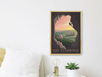Go Climbing Travel Poster Art Print, 3 of 8