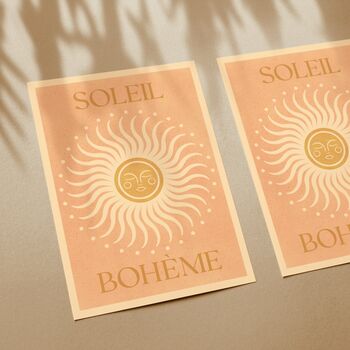 ‘Soleil Boheme’, Bohemian Sun Art Print, 4 of 6