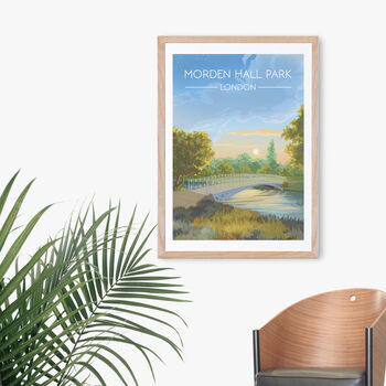 Morden Hall Park London Travel Poster Art Print, 4 of 8