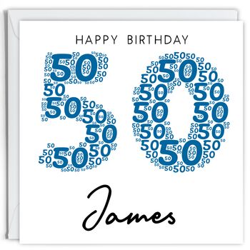 Personalised 50th Birthday Card For Him, 2 of 2