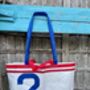 Gennaker Upcycled Sailcloth Two Handle Bag, thumbnail 3 of 5