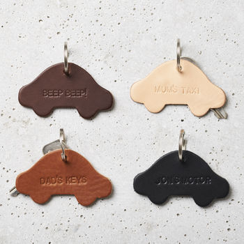 Personalised Leather New Car Keyring, 4 of 5