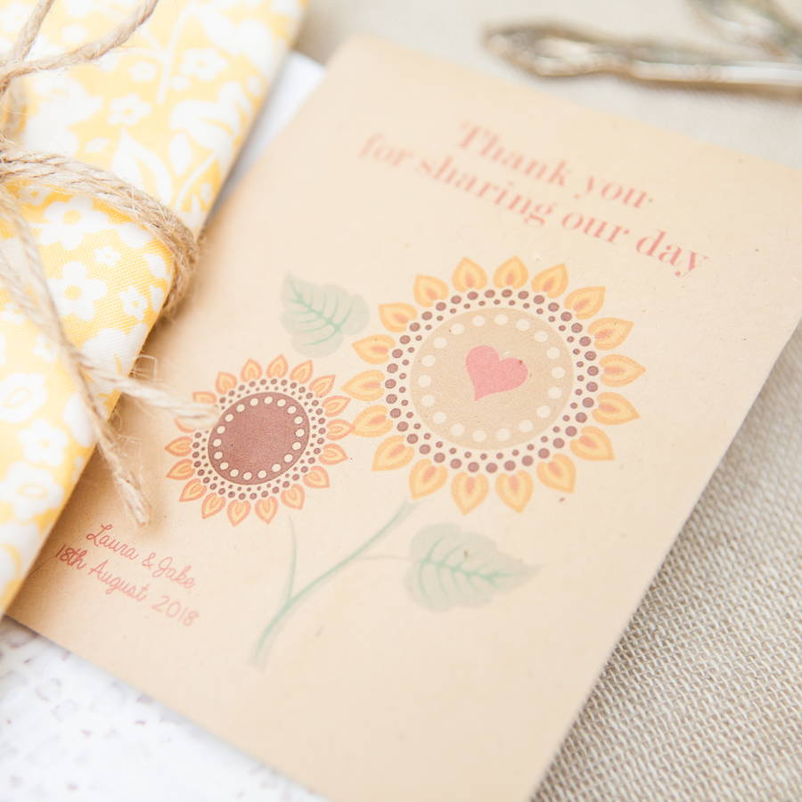 10 'Thank You For Sharing Our Day' Seed Packet Favours, 1 of 6