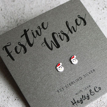 Christmas Penguin Sterling Silver Earrings, 5 of 7