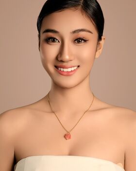 Carved Botan Cherry Quartz Necklace, 3 of 11