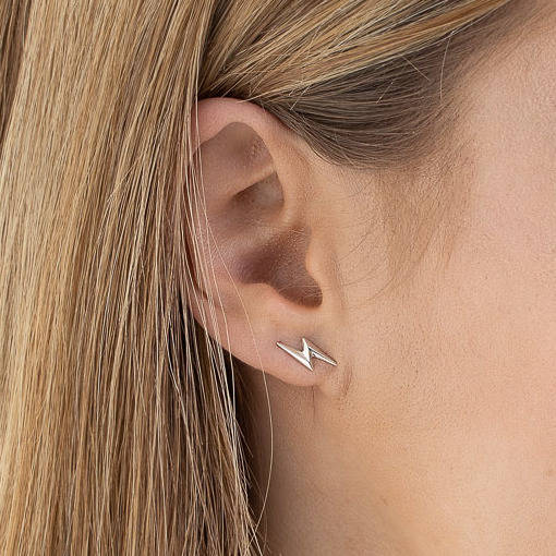 lightning bolt stud earrings by lily charmed