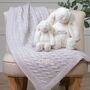 Personalised Blanket And Bashful Bunny In Grey/Cream, thumbnail 3 of 7