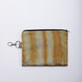 Tie And Dye Grey And Gold Silk Zipped Pouch Bag, thumbnail 2 of 3